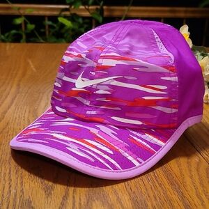 Nike Dri-fit Feathetlight Purple and Pink Patterned Cap